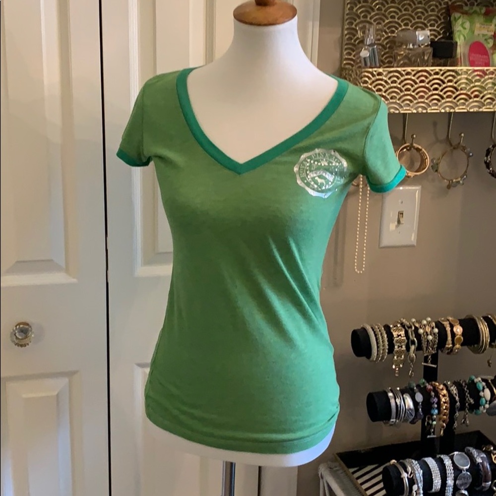 Green Victoria’s Secret Pink V-neck